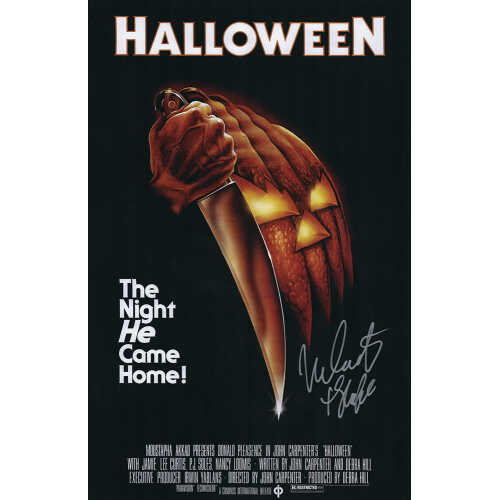 Nick Castle Signed Halloween 11x17 Movie Poster w/The Shape