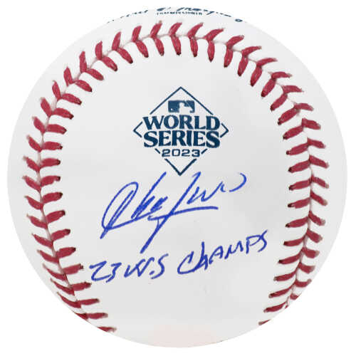 Aroldis Chapman Signed Rawlings Official 2023 World Series Baseball w/23 WS Champs