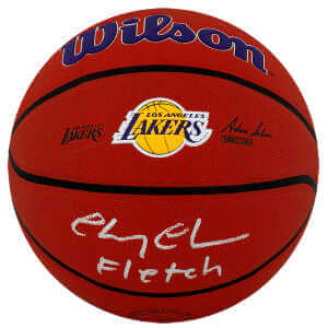 Chevy Chase Signed Los Angeles Lakers Logo Wilson NBA Basketball w/Fletch