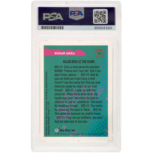 Chevy Chase Signed 1992 Star Pics Saturday Night Live 'Killer Bees' Trading Card #67 - (PSA Encapsulated) - Image 2