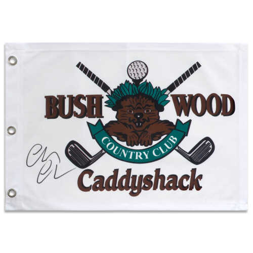 Chevy Chase Signed Caddyshack Bushwood 18x13 Golf Pin Flag