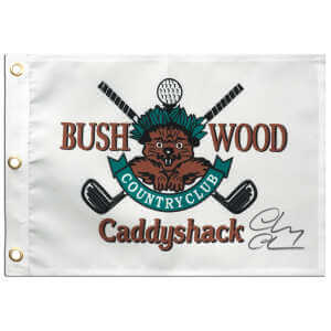 Chevy Chase Signed Caddyshack Bushwood 18x13 Golf Pin Flag