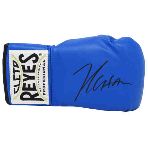 Julio Cesar Chavez Signed Cleto Reyes Blue Boxing Glove - (JSA)