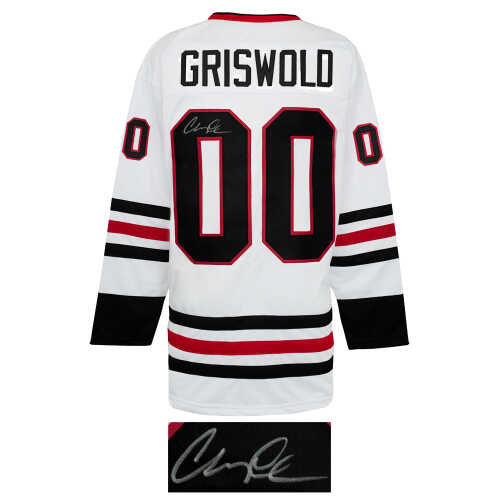 Chevy Chase Signed Griswold #00 White Custom Hockey Jersey - Image 2