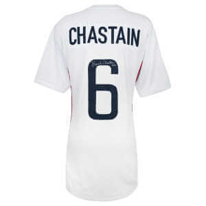 Brandi Chastain Signed White Custom Soccer Jersey