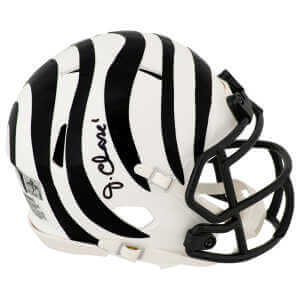 Ja'Marr Chase Signed Bengals Alternate White Riddell Speed Mini Helmet - (Beckett)
