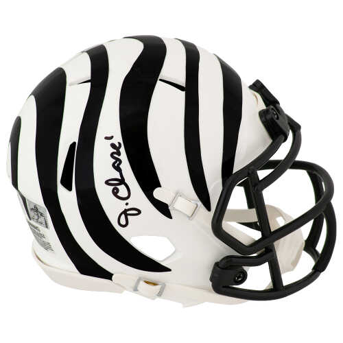 Ja'Marr Chase Signed Bengals Alternate White Riddell Speed Mini Helmet - (Beckett)