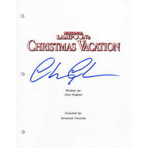 Chevy Chase Signed National Lampoon's Christmas Vacation Movie Script Cover Page