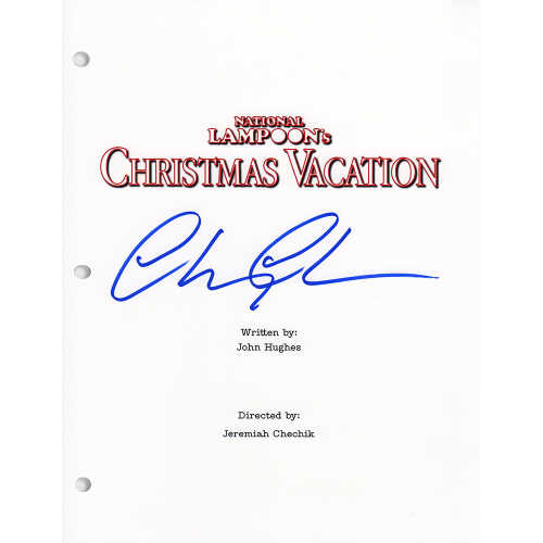 Chevy Chase Signed National Lampoon's Christmas Vacation Movie Script Cover Page