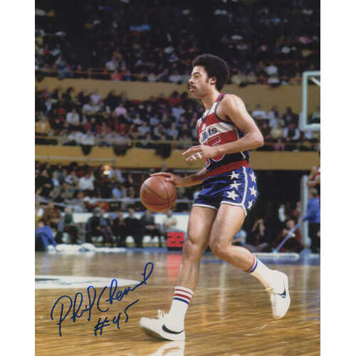 Phil Chenier Signed Bullets Dribbling Byself 8x10 Photo