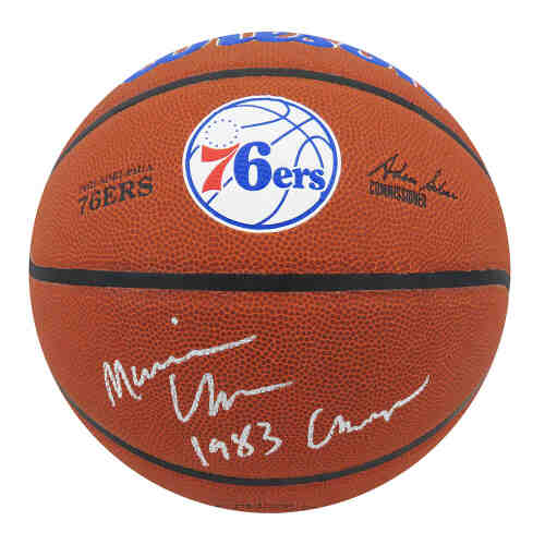 Maurice Cheeks Signed Wilson Philadelphia 76ers Logo NBA Basketball w/83 Champs