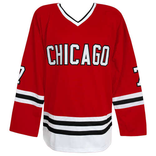 Chris Chelios Signed Red Long Sleeve Custom Hockey Jersey w/HOF 2013 - Image 2