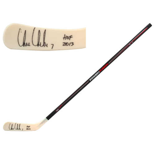Chris Chelios Signed Franklin Power Fusion 48 Inch Full Size Hockey Stick w/HOF 2013 - Image 2