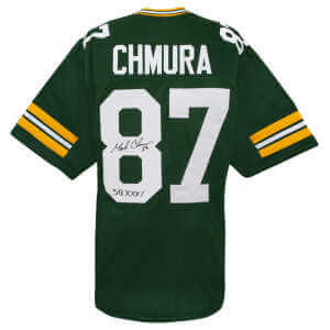 Mark Chmura Signed Green Custom Football Jersey w/SB XXXI