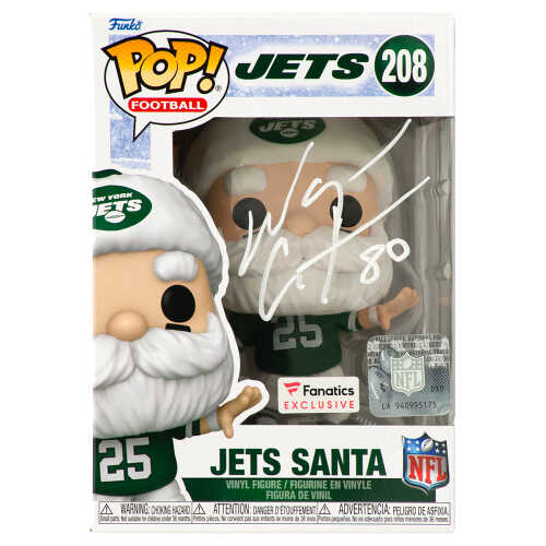 Wayne Chrebet Signed New York Jets 'SANTA' Funko Pop Doll #208