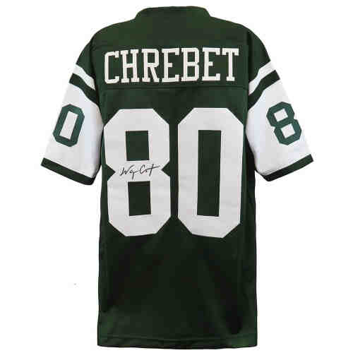 Wayne Chrebet Signed Green Custom Football Jersey