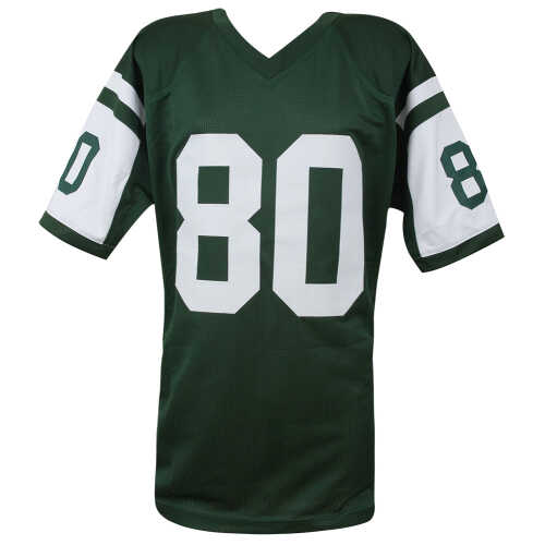 Wayne Chrebet Signed Green Custom Football Jersey - Image 3