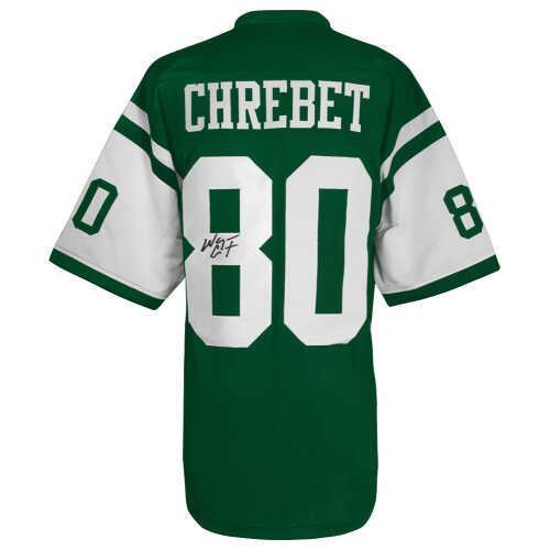 Wayne Chrebet Signed Light Green Custom Football Jersey