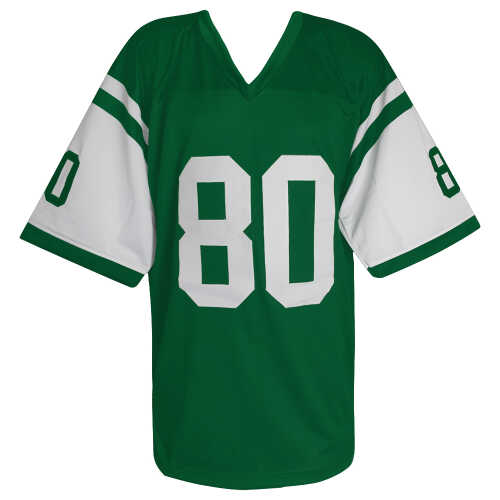 Wayne Chrebet Signed Light Green Custom Football Jersey - Image 3
