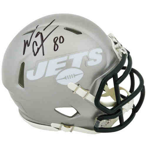 Wayne Chrebet Signed New York Jets FLASH Riddell Speed Mini Helmet