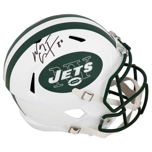 Wayne Chrebet Signed New York Jets Throwback White Riddell Full Size Speed Replica Helmet