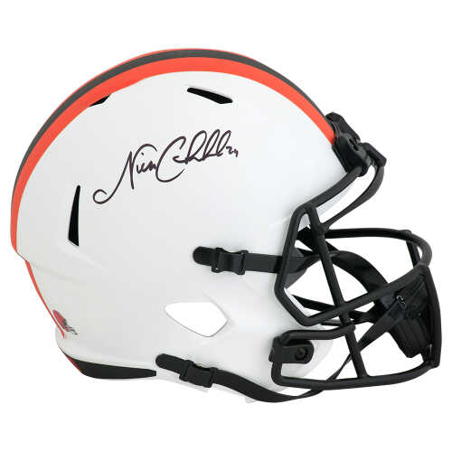 Nick Chubb Signed Cleveland Browns Lunar Eclipse Riddell Full Size Speed Replica Helmet