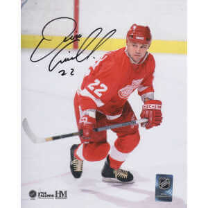 Dino Ciccarelli Signed Detroit Red Wings Skating Action 8x10 Photo