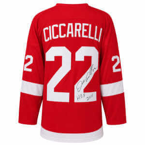 Dino Ciccarelli Signed Red Custom Hockey Jersey w/HOF 2010