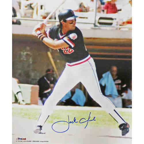 Jack Clark Signed San Francisco Giants Batting Action 16x20 Photo