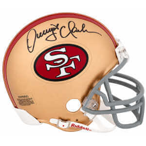 Dwight Clark Signed San Francisco 49ers Throwback Riddell (VSR4) Mini Helmet