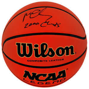 Mateen Cleaves Signed Wilson NCAA Legends Full Size Basketball w/2000 National Champs