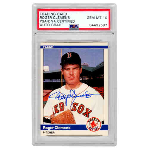 Roger Clemens Signed Boston Red Sox 1984 Fleer Update Rookie Card #U-27 (PSA/DNA Encapsulated - Auto Grade 10)