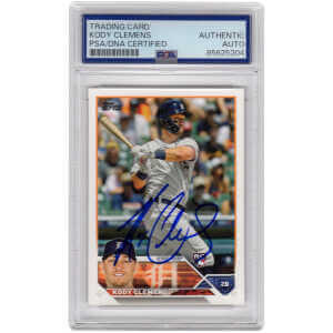 Kody Clemens Signed Tigers 2023 Topps Rookie Baseball Card #176 – (PSA Encapsulated)
