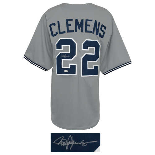 Roger Clemens Signed Grey Custom Baseball Jersey - (JSA) - Image 2