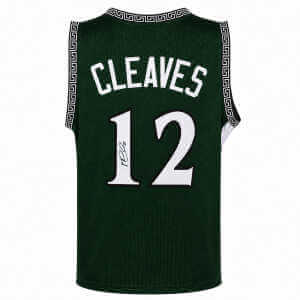 Mateen Cleaves Signed Green Custom College Basketball Jersey