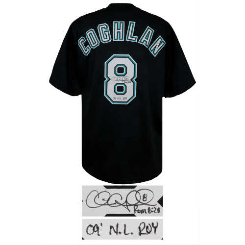 Chris Coghlan Signed Black Custom Baseball Jersey w/2009 NL ROY - Image 2