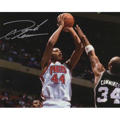 Derrick Coleman Signed Nets Shooting Action 8x10 Photo