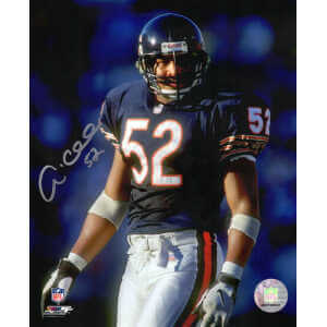Andre Collins Signed Chicago Bears Navy Jersey 8x10 Photo