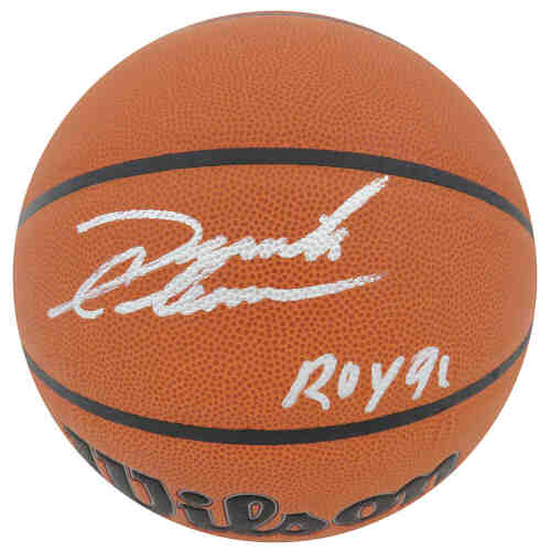 Derrick Coleman Signed Wilson Indoor/Outdoor NBA Basketball w/ROY'91