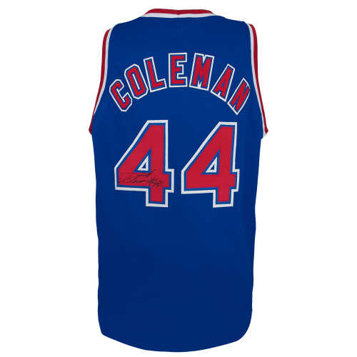 Derrick Coleman Signed Blue Custom Basketball Jersey