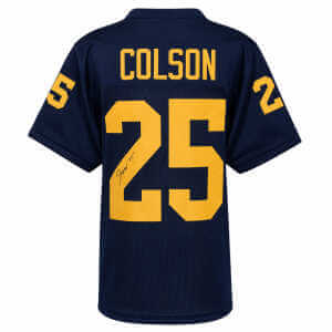 Junior Colson Signed Navy Custom College Football Jersey