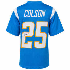 Junior Colson Signed Powder Blue Custom Football Jersey