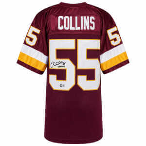 Andre Collins Signed Maroon Throwback Custom Football Jersey w/SB XXVI