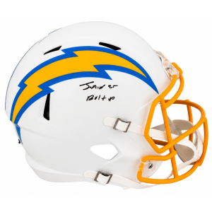 Junior Colson Signed Los Angeles Chargers Riddell Full Size Speed Replica Helmet w/Bolt Up!