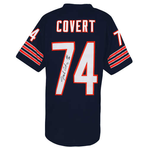 Jim Covert Signed Navy Throwback Custom Football Jersey w/HOF'20