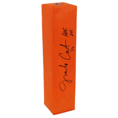 Jim Covert Signed BSN Orange Football Endzone Pylon w/HOF'20