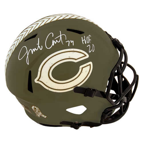 Jim Covert Signed Chicago Bears Salute to Service Riddell Full Size Speed Replica Helmet w/HOF'20