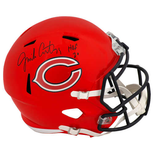 Jim Covert Signed Chicago Bears FLASH Riddell Full Size Speed Replica Helmet w/HOF'20