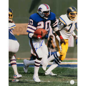 Joe Cribbs Signed Buffalo Bills Blue Jersey vs Chargers 16x20 Photo