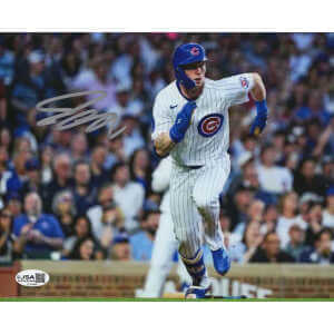 Pete Crow Armstrong Signed Cubs White Jersey Running 8x10 Photo - (JSA)
